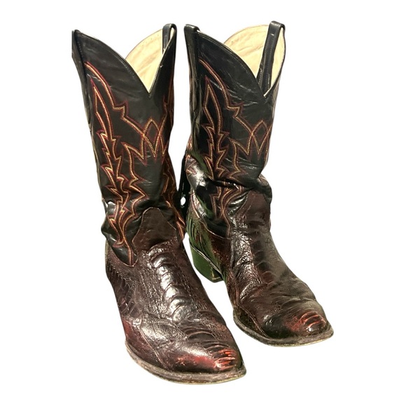 J B Dillon Reserve Original Ostrich Cowboy Boots Size 16D.